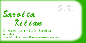 sarolta kilian business card